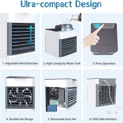 Air Ultra Portable Home Air Cooler | Portable Personal Air Conditioner, Mini Usb 3 In 1 Air Cooler